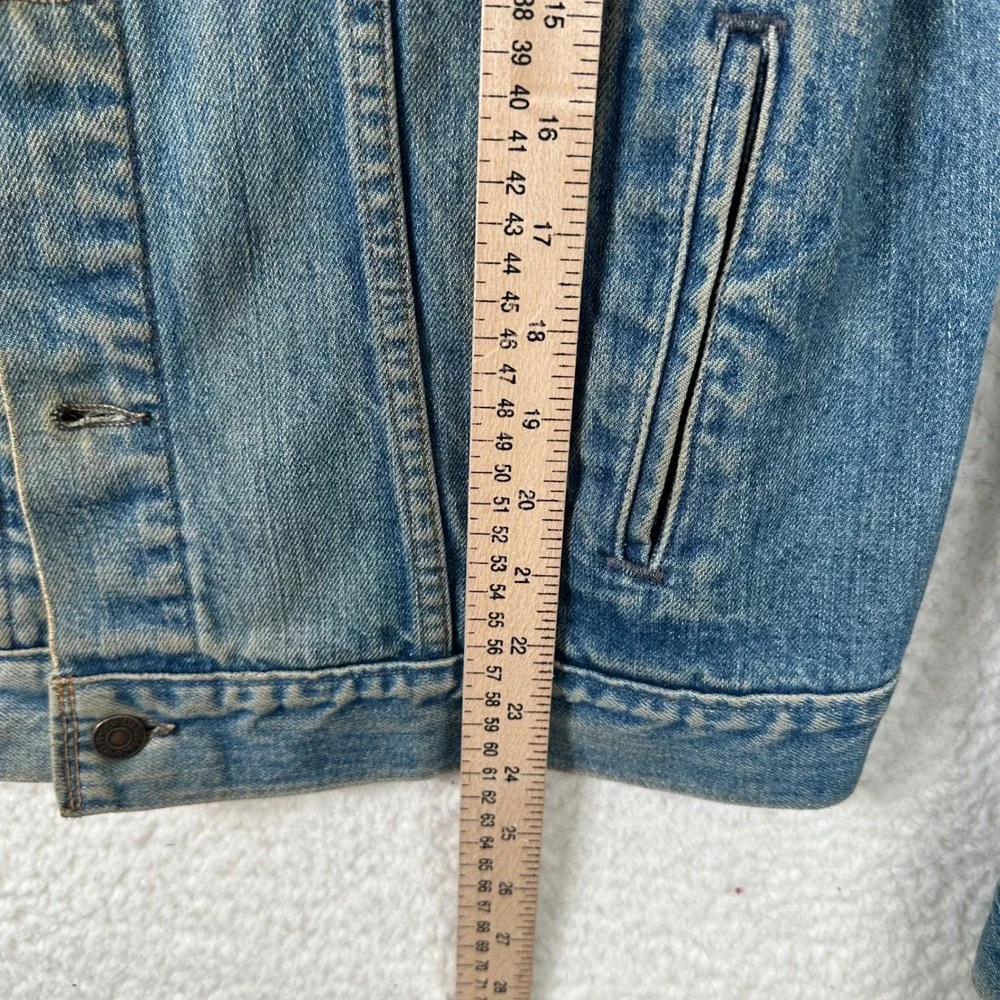 Vintage The Way Moves Band Levis Denim Trucker Jacket Men 42 L Grunge Rugged